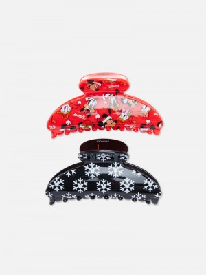 Accesorios Para El Cabello Primark 2Pack Disney’s Mickey Mouse and Friends Christmas Hair Clips Mujer Negras | 6952JTUPF