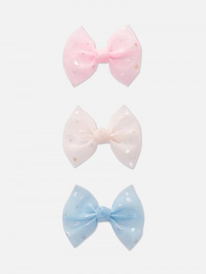 Accesorios Primark 3Pack Chiffon Bow Hair Clips Niños Multicolor | 8563GWFQB