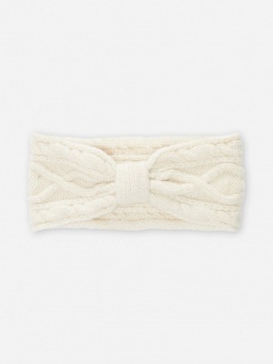 Accesorios Primark Cable Knit Headband Mujer Creme | 9842EMFUH