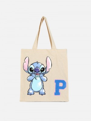 Accesorios Primark Disney's Lilo and Stitch Initial Tote Niños Beige | 7356CBIWR