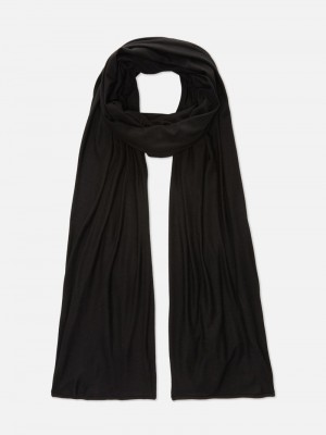 Accesorios Primark Essential Jersey Knit Scarf Mujer Negras | 9053HMGID