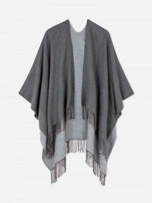 Accesorios Primark TwoTone Tassel Cape Mujer Gris | 9160RFSHW