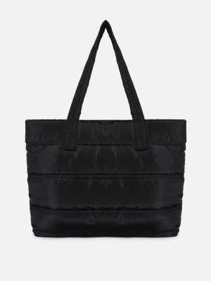 Bolsas Primark Acolchado Shopper Mujer Negras | 3682BVACE