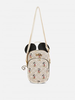 Bolsas Primark Disney's Mickey Mouse Acolchado Crossbody Phone Pouch Mujer Gris Marrones | 3894QMWCN