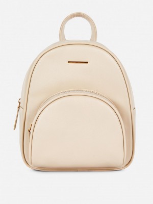 Bolsas Primark Faux Cuero Mini Backpack Mujer Blancas | 7148RWPAO