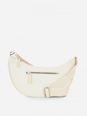 Bolsas Primark Zip Front Sling Mujer Blancas | 5841SQYFN