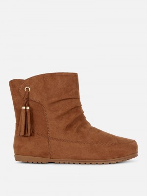 Botas Primark Faux Gamuza Tassel Mujer Marrones | 0579EYJMA