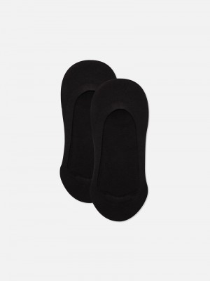 Calcetines Primark 2Pack Cushion Sole Footsies Mujer Negras | 9856JSBWX