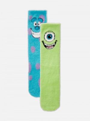 Calcetines Primark 2Pack Disney's Monster's Inc. Mujer Verde | 2681RLNOX