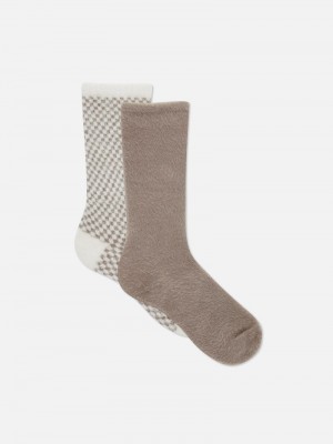 Calcetines Primark 2Pack Multi Fluffy Mujer Gris | 3264JRPWQ