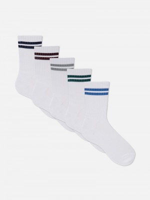 Calcetines Primark 5Pack A Rayas Sports Crew Hombre Multicolor | 5823XSUOM