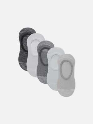 Calcetines Primark 5Pack Deporte Footies Mujer Gris | 6420GOLJX