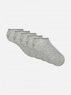 Calcetines Primark 5Pack Invisible Hombre Gris | 9617CNETI