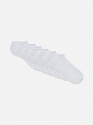 Calcetines Primark 5Pack Invisible Hombre Blancas | 7429CSORY