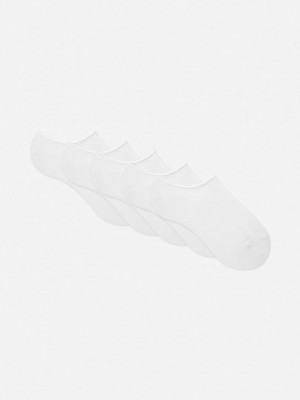 Calcetines Primark 5Pack Invisible Mujer Blancas | 8312SKDEU