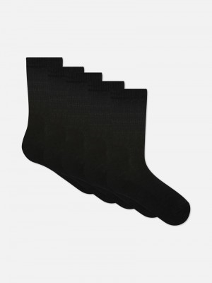 Calcetines Primark 5Pack Sports Hombre Negras | 1490WLOQJ