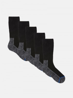 Calcetines Primark 5Pack Workwear Hombre Negras | 4190VJEKI