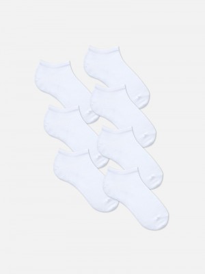 Calcetines Primark 7Pack Mujer Blancas | 6419MHFBP