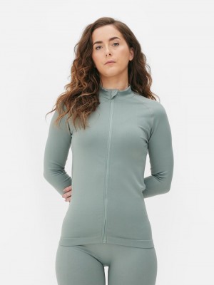 Equipo De Gimnasio Primark Performance ZipUp Jacket Mujer Verde Claro | 6035KUDCB