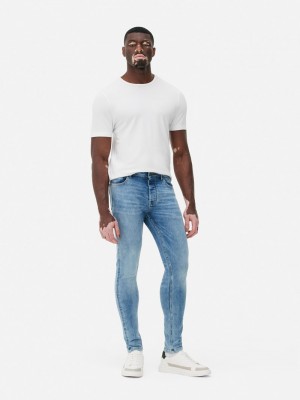 Jeans Primark Flaco Fit Hombre Azules | 8613HLXCW