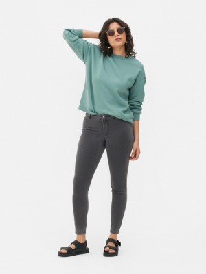 Jeans Primark Stretch Flaco Mujer Gris | 4915HGTUN