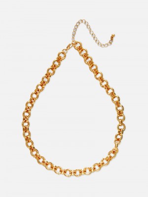 Joyería Primark Fornido Chain Necklace Mujer Amarillo | 1608VHTRA