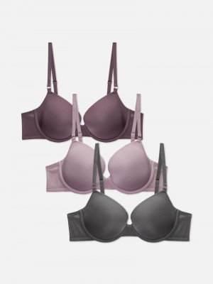 Lencería Primark 3Pack AD Shiny Bras Mujer Gris | 7815POTJM