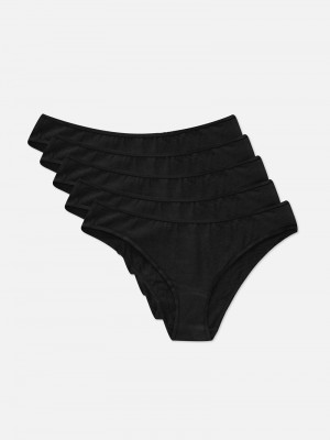 Lencería Primark 5Pack Essential Brazilian Briefs Mujer Negras | 3286PVCEX