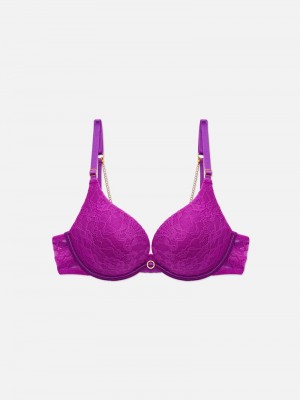 Lencería Primark AD Racerback Detail PushUp Bra Mujer Moradas | 1085HIKXE