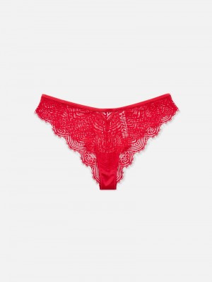 Lencería Primark Encaje Brazilian Briefs Mujer Rojas | 1258QLGEB