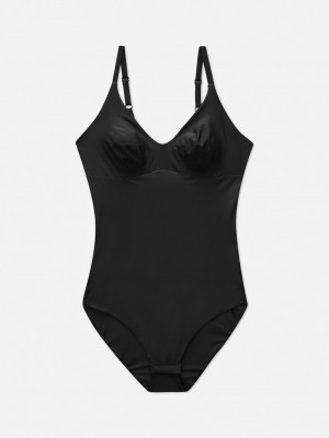 Lencería Primark Smoothing Shapewear Moulded Cup Bodysuit Mujer Negras | 2705SPOTB