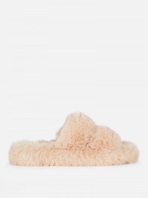 Ropa De Casa Primark Fluffy Double Correa Mujer Beige | 3186BHGCZ