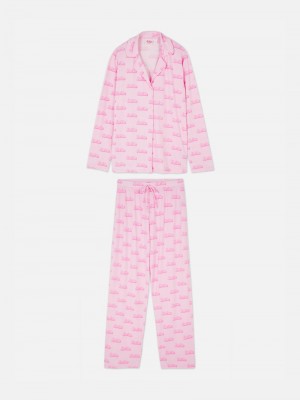 Ropa De Dormir Primark Barbie The Movie Long Sleeve Pajamas Mujer Rosas Claro | 3980VYFGE