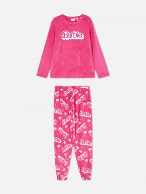 Ropa De Dormir Primark Barbie The Movie Velour Pajamas Mujer Fucsia | 8714MSGBE