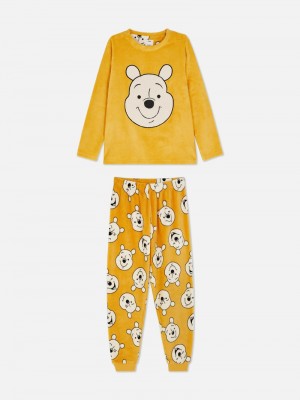 Ropa De Dormir Primark Disney Character FullLength Fleece Pajamas Mujer Amarillo | 2104KYQRU