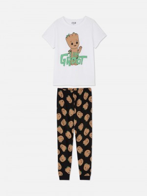 Ropa De Dormir Primark Disney Character Print Jersey Pajamas Mujer Marrones | 9820ZRLBU