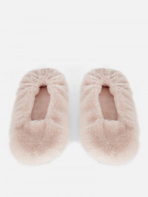 Ropa De Dormir Primark Faux Fur Ballet Footie Mujer Rosas | 9782QDPOG