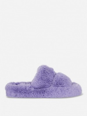 Ropa De Dormir Primark Fluffy Double Correa Mujer Lavanda | 6281GVIJT