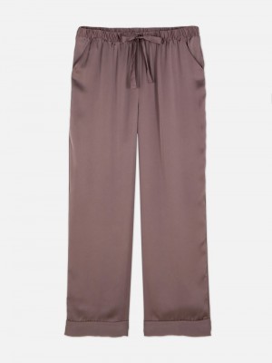 Ropa De Dormir Primark Satin Pajama Bottoms Mujer Beige | 2058IFJQU