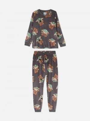 Ropa De Dormir Primark Star Wars Baby Yoda Fleece Pajamas Mujer Gris | 0792JWAKQ