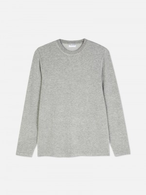 Ropa De Dormir Primark Supersoft Long Sleeve Pajama Hombre Gris | 8725PLFER