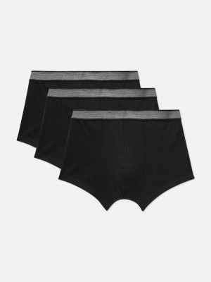 Ropa Interior Primark 3Pack Boxer Briefs Hombre Negras | 1756XJWZU