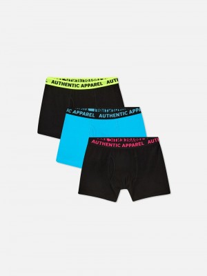 Ropa Interior Primark 3Pack Contrast Cintura Boxer Briefs Hombre Negras | 8012VJQTL