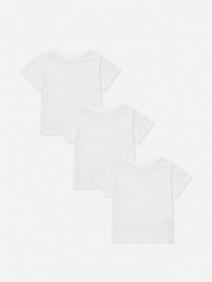 Ropa Interior Primark 3Pack Essential Base Niños Blancas | 8702VFMLX