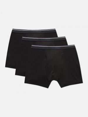 Ropa Interior Primark 3Pack Essential Boxer Briefs Hombre Negras | 7521EXZQJ