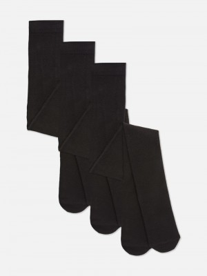 Ropa Interior Primark 3Pack Opaque Stretch Tights Niños Negras | 6590OUJQY