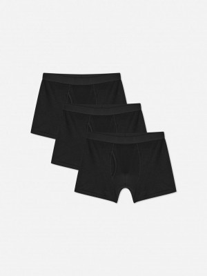 Ropa Interior Primark 3Pack Premium Boxer Briefs Hombre Negras | 6310HMYDT