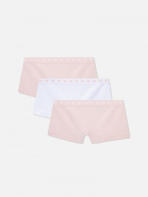 Ropa Interior Primark 3Pack Seamfree Boxer Briefs Niños Rosas | 2375ZJBTA