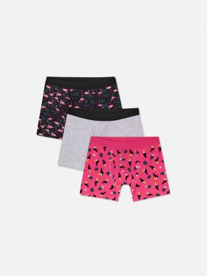 Ropa Interior Primark 3Pack Tropical Bird Boxer Briefs Hombre Rosas | 7845MDEZK