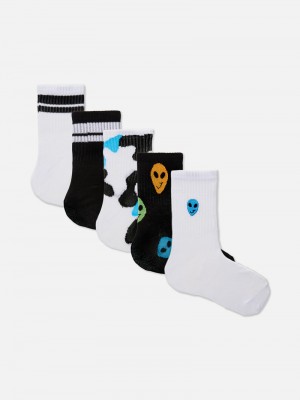 Ropa Interior Primark 5Pack Alien Acanalado Ankle Niños Multicolor | 6951BFGSC